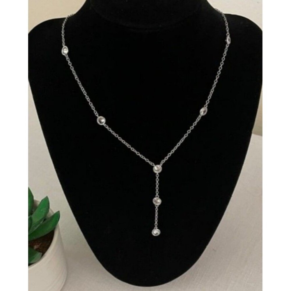 CZ by Kenneth Jay Lane CZ "Y" Style Necklace